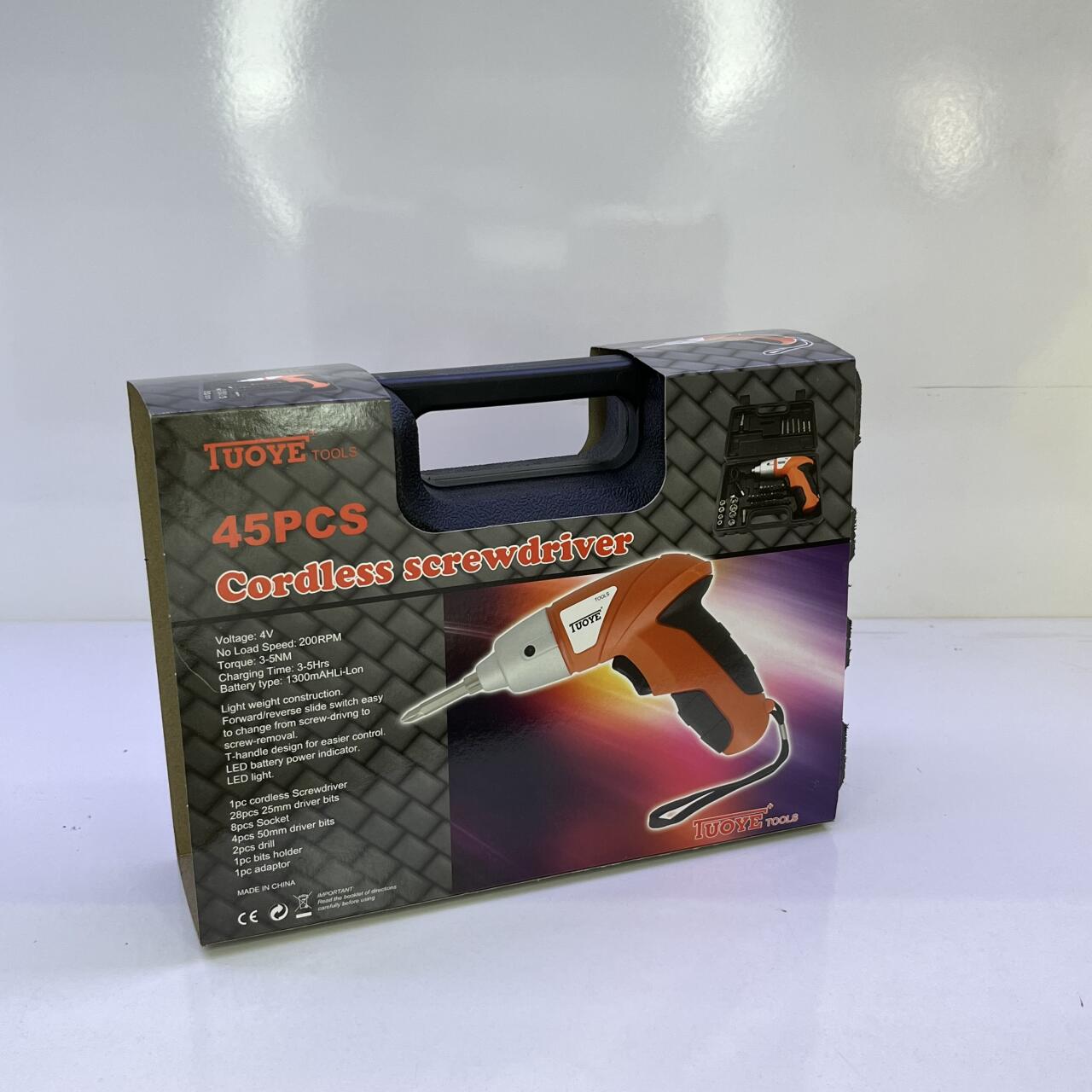 Kit de Destornillador Eléctrico Inalámbrico 45 Piezas – Versatilidad y Precisión en un Solo Set