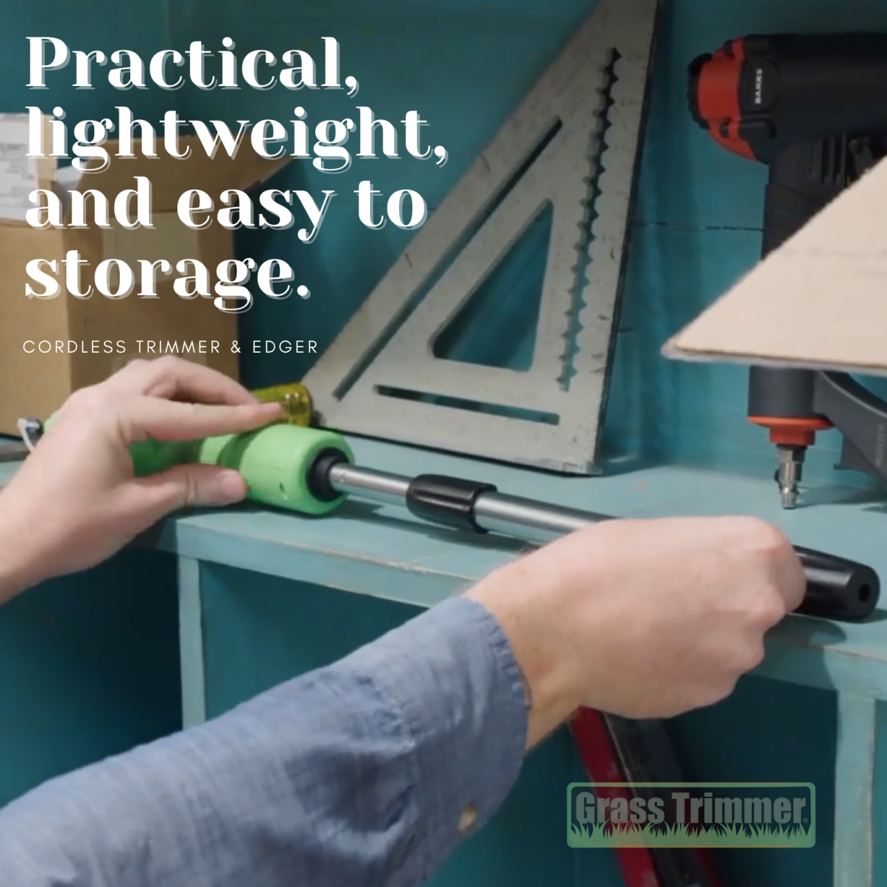 CORTADORA DE CÉSPED, CORTABORDES Y DESBROZADORA