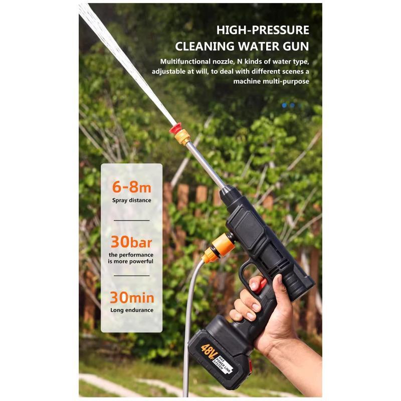 Battery-powered pressure water gun